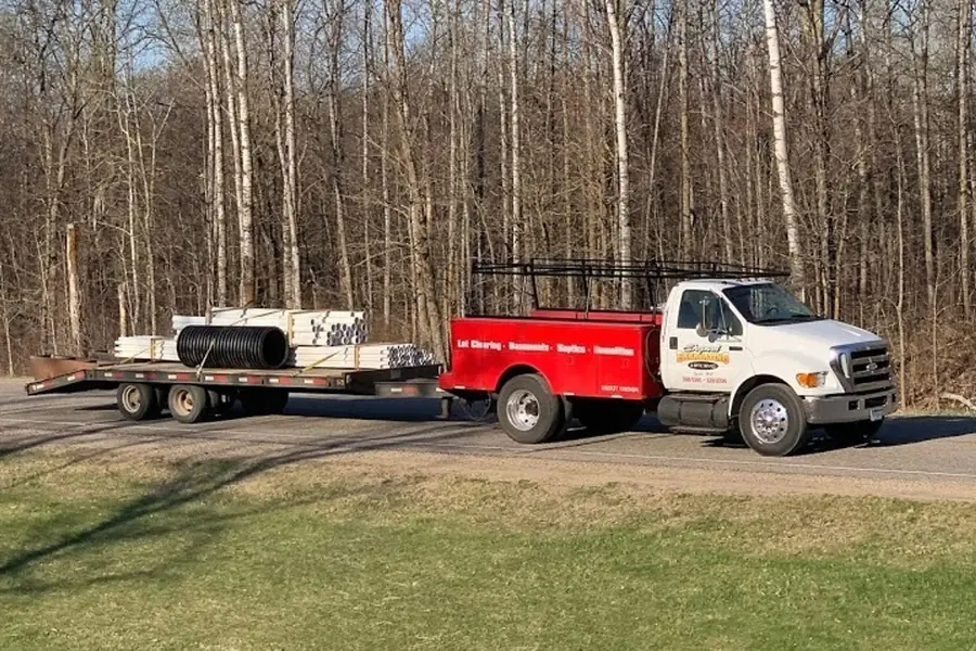 Shepard Excavating crew installing a septic system