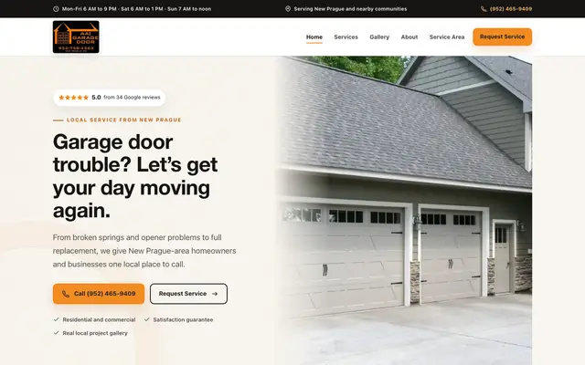 AAI Garage Door website