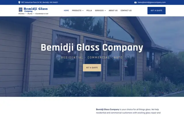 Bemidji Glass Company website
