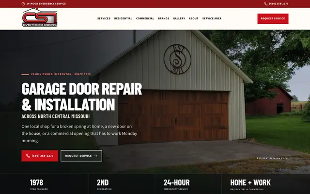 CSI Overhead Doors website