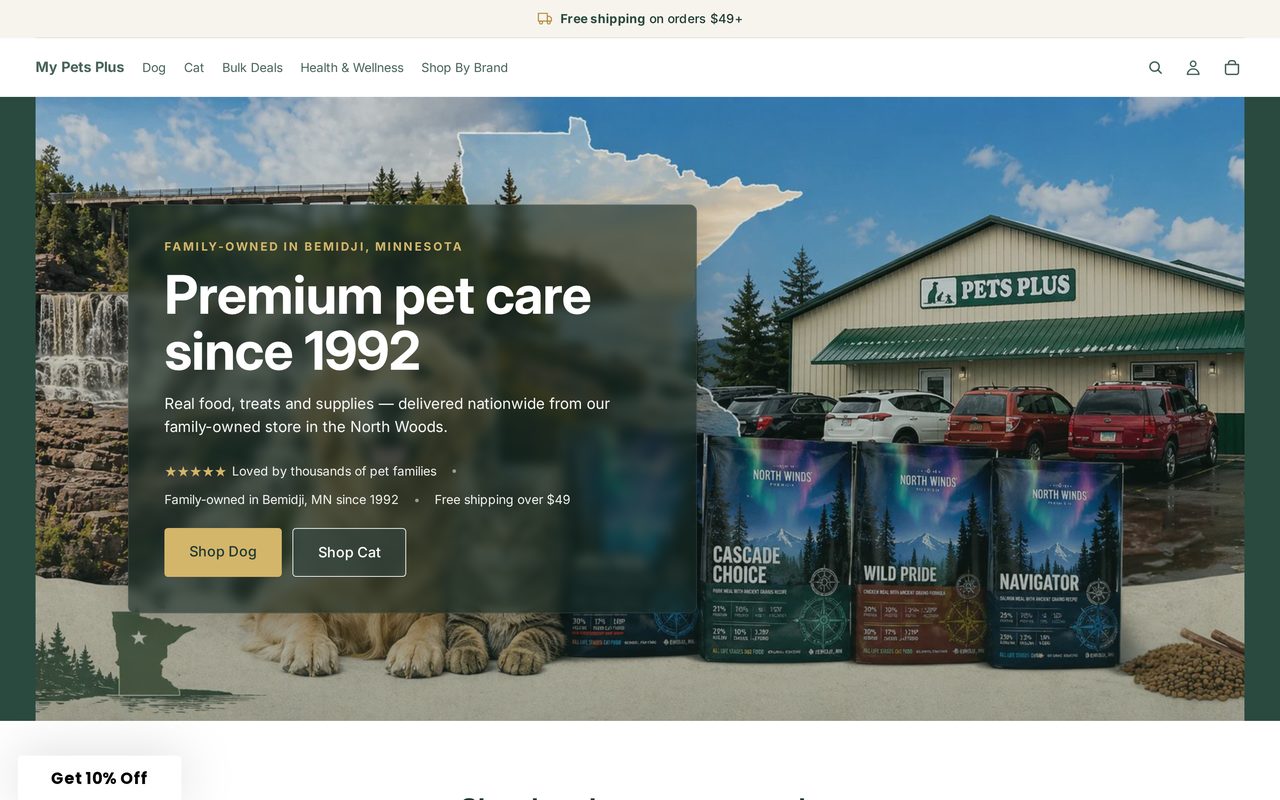 My Pets Plus website