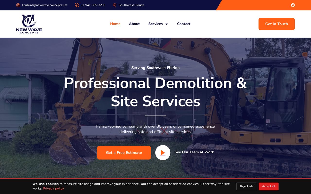 New Wave Demolition website